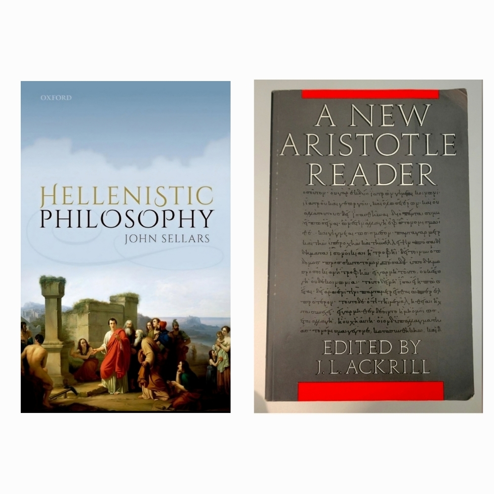 Both Hellenistic Philosophy and A New Aristotle Reader (2 Books Total)